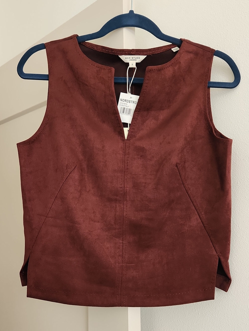 Sleeveless Suede Top